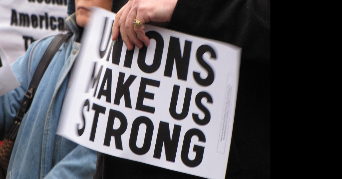 Unions make us strong sign